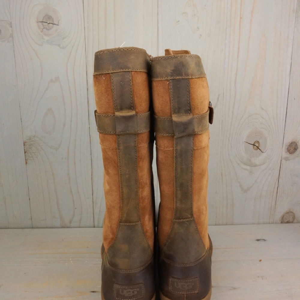 UGG BRYSTL TALL CHESTNUT WATERPROOF BOOTS - Picture 3 of 6